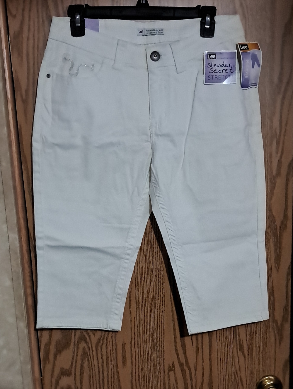 Lee White Slender Secret Stretch Capri Pants Sz 10P
